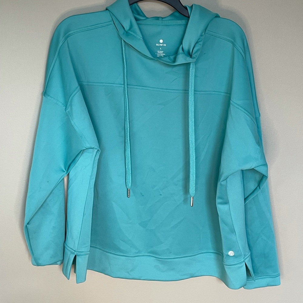Alana Hoodie Teal Green  polyester and spandex size Large